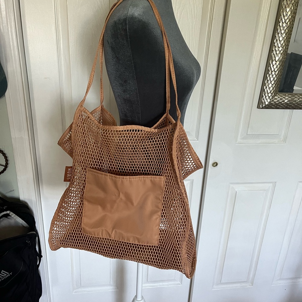 Amazon Tan Mesh Tote Bag